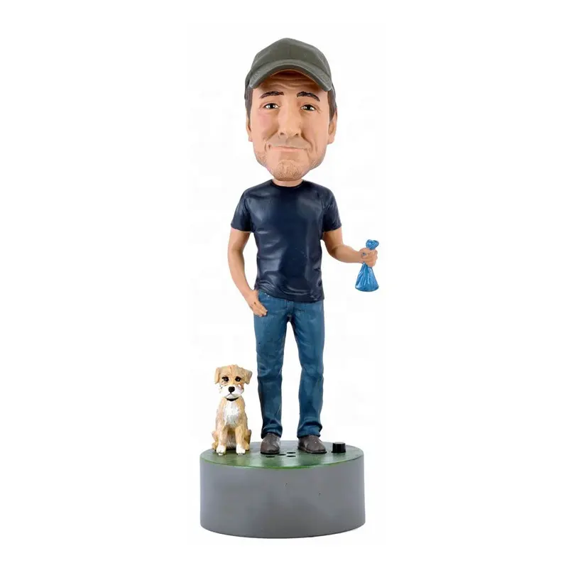 Hars Bobblehead Met Hond Beeldje Custom Bobblehead Souvenir