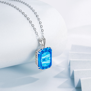 Vintage victorien Royal collier ensembles <span class=keywords><strong>de</strong></span> bijoux banquet exquis filigrane <span class=keywords><strong>londres</strong></span> bleu topaze argent 925 fin ensemble bijoux femme - Product Image 6