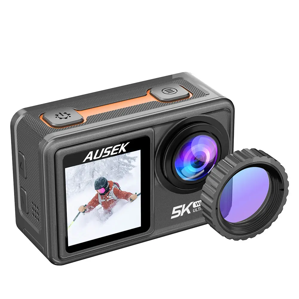 5K 30PFS 360 Derajat Gimbal Kamera Olahraga Jvc Kamera Video Sepeda Motor Stang Go Pro Wide Angle Kamera Aksi untuk Sepeda