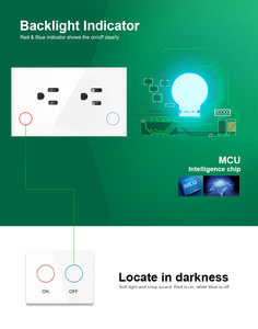 Enchufe de Pared Inteligente WiFi SLS Tuya, 2 Tomas de Corriente, 15/10 Amperios, Panel Táctil de Vidrio con Control Remoto por Aplicación, Carga Máxima de 3000W - Product Image 4
