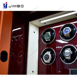 Homisafe Coffret à montres en bois à finition brillante avec lumière LED 8 emplacements Grands tiroirs à bijoux Antivol en acier - Product Image 5