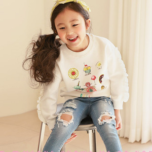 Tienda en Línea China, Blusa Elegante con Volantes Laterales de Nuevo Diseño Coreano para Niñas - Product Image 4