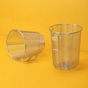 Stainless Steel Chopstick Holder Round <b>Drain</b> Rack With Handle Multipurpose Kitchen Storage <b>Basket</b> - Product Image 1