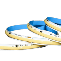 Bande LED COB AC220V 480 LED/m 8mm 8W/m Blanc réglable 2700K-6500K CRI90 Haute tension à alimentation directe Sans points Flexible Lumière COB