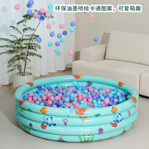 <span class=keywords><strong>Table</strong></span> de <span class=keywords><strong>jeu</strong></span> gonflable à 3 anneaux pour enfants, piscine à balles, piscine pour bébés, bain d'eau pour tout-petits - Product Image 6