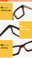 Lunettes de vue carrées tendance 5202, éblouissantes et fluorescentes, unisexes, anti-radiation, en TR90, anti-lumière bleue