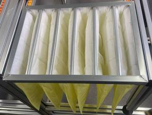 Filtro de Bolsillo de Eficiencia <span class=keywords><strong>Media</strong></span> Ecológico, Medio Filtrante de Fibra Sintética para Purificación de <span class=keywords><strong>Aire</strong></span> y Ventilación Central - Product Image 1