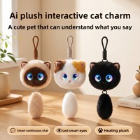 Robot poupée en peluche interactif vocal intelligent à l'IA (Pendentif Meow Elf) - Jouet tendance transfrontalier pour enfants au design adorable