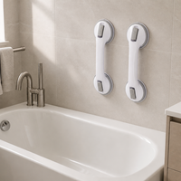 Barres d'appui de douche modernes amovibles en alliage d'aluminium antidérapantes de bonne qualité, capacité 100 kg, finition brute écologique pour salle de bain