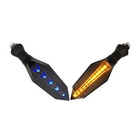 1 pièce Feu de clignotant LED séquentiel 8 mm pour moto, clignotant dynamique ambre, feu de position et feu arrière de moto