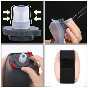 Bouteille d'eau pour poignet, mains libres, en silicone, portable, compacte, légère, avec logo personnalisé, bouteille d'eau pour poignet pour le cyclisme, cadeau - Product Image 5