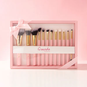 2025 Juego <span class=keywords><strong>de</strong></span> brochas <span class=keywords><strong>de</strong></span> maquillaje <span class=keywords><strong>de</strong></span> viaje veganas <span class=keywords><strong>de</strong></span> lujo 12 piezas Cepillos <span class=keywords><strong>de</strong></span> pelo sintético sin crueldad Rosa para la cara - Product Image 3