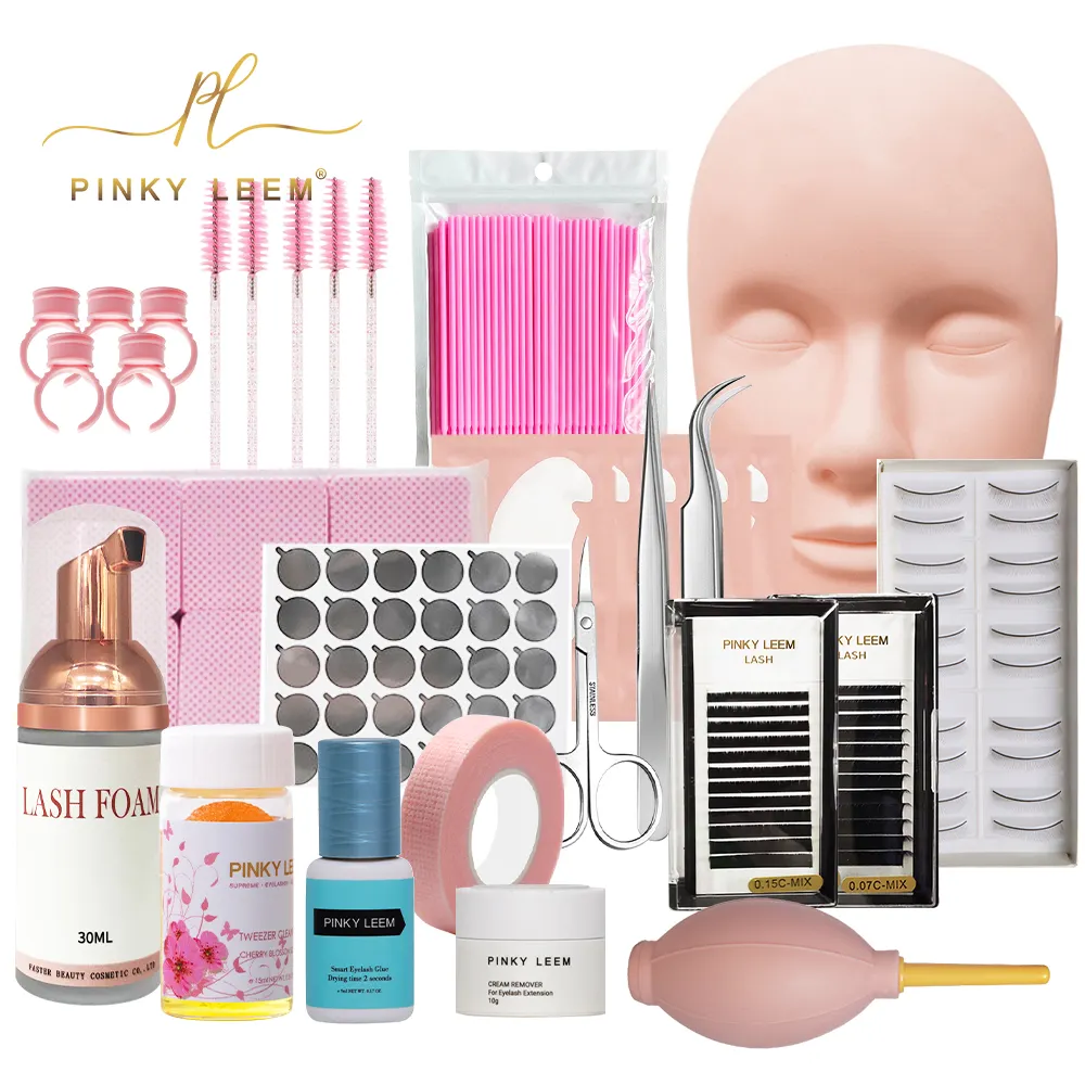 pinky leem wholesale lash practice bag individual training tool starter box diy professional eyelash extension kit