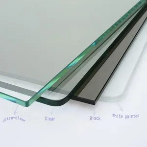 抛光钢化透明超透明黑色白色玻璃