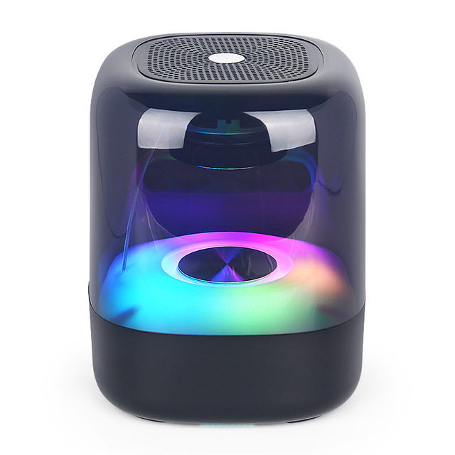 HOT Selling Portable RGB Led Light Wireless Small Speaker Transparent Luminous Colorful Wireless Speaker