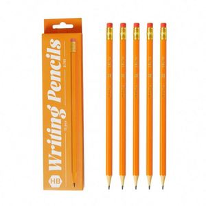 High Quality 12-Piece HB Standard Pencil Set Customizable Wood Free Student Writing Pencils with English Packing Box - Product Image 1