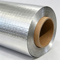 Film en aluminium gaufré anti-corrosion, film isolant laminé Al+PET, rouleau pour l'étanchéité des tuyaux HVAC et des toitures