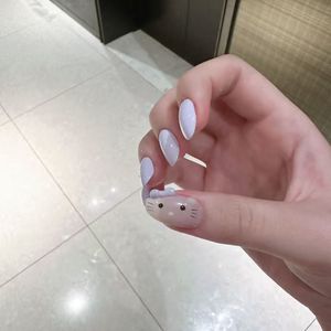 Uñas Postizas de Moda, 4 Diseños Modernos que Incluyen Bloques de Color, Francesa, Nude, Blanqueamiento para Piel Amarilla, 10 Piezas - Product Image 4