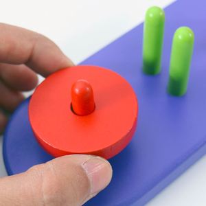 Bloques de Madera Apilables para Bebés, Niños y Niñas de 1 a 3 Años, Regalos de Cumpleaños, Juguete Educativo Sensorial para Clasificar Formas y Colores - Product Image 5