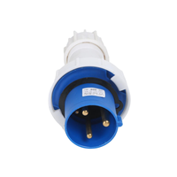 Prise industrielle étanche IP67 Nuoqiya 63A à courant élevé 220V 250V 2P+E 3 broches 63A