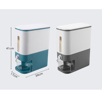 Distributeur de riz de 25 lbs grand conteneur de stockage de grains avec couvercle cylindre étanche à l'humidité seau distributeur de céréales domestique
