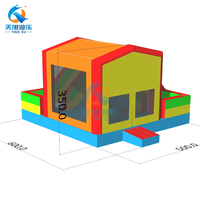 Château gonflable commercial d'extérieur avec toboggan en PVC, château gonflable pas cher, jouets de jardin pour enfants