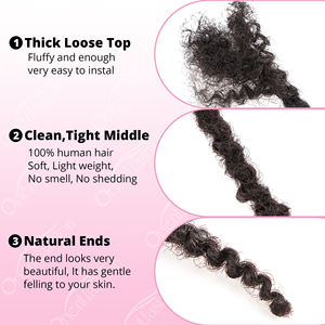 <span class=keywords><strong>Indian</strong></span> Remy Crochet Dreads Locks Natürliches menschliches Haar Strukturierte Dreadlocks Extensions Locs Haar verlängerung - Product Image 3