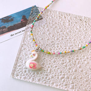 Collana di Perline per Bambini <span class=keywords><strong>con</strong></span> Farfalle e Cuori Colorati, Collana e Braccialetto Cartoon per Piccole Principesse - Product Image 3