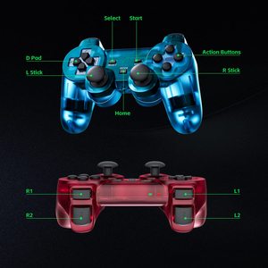 Wireless Transparent Joypad <b>Gaming</b> <b>Controller</b> with Double Vibration Feature 2nd Generation Gamepad for PS2 Game <b>Controller</b> - Product Image 5