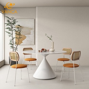Recentemente Design di alta qualità mobili interni pesanti in marmo solido tavolo da pranzo Villa ristorante tavoli rotondi - Product Image 2