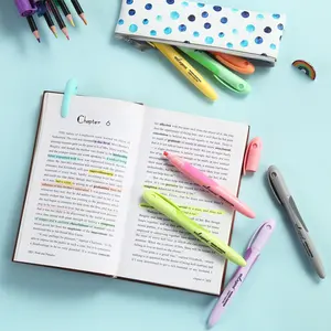 Conjunto de canetas marcadoras Pastel Dreams: 8 cores suaves para marcação subtil, ideal para registrar, estudar e projetos criativos