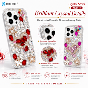 เคสโทรศัพท์กันกระแทก KINGSOUL แบรนด์หรู รุ่น 3D รูปหัวใจ สีสันสดใส วัสดุ TPU+PC พร้อมห่วงแม่เหล็ก ติดตั้งง่าย ประดับเพชรระยิบระยับ - Product Image 2