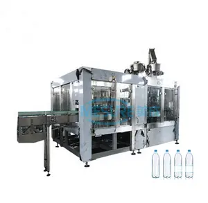 PET Bottle Plastic bottling line mineral spring pure liqor liquid soda sparkling beverage production drink water filling machine