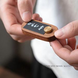 <b>Black</b> Walnut Wood Price Tag Mini Handwritten Display <b>Board</b> For Bakeries - Product Image 4