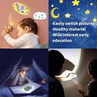 Enfants début éducatif Projection lampe de poche jouet enfant mignon dessin animé motif coucher Cognition projecteur lumière torche lumière jouet