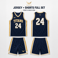 Conjunto de Uniforme de Baloncesto Personalizado, Impresión Digital, Transpirable, Jersey y Pantalones Cortos que Absorben la Humedad, para Equipos Escolares, Tallas para Adultos, MOQ 1 Conjunto, OEM