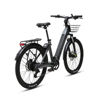Bicicleta Eléctrica TXED a Precio de Mayoreo, Cuadro de Aleación de 27.5 Pulgadas, Neumáticos Anchos, 9 Velocidades, Motor Trasero sin Escobillas de 36V/250W, Bicicleta Eléctrica Urbana