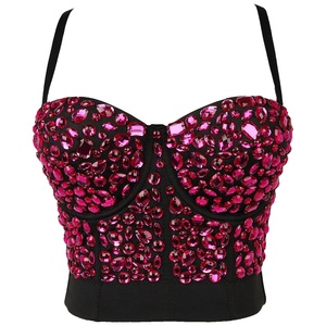 Lentejuelas Crystal Diamond Shining Camisole Chaleco Tanques Camis Mujeres Tank Tops Crop Tops - Product Image 4