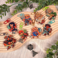 Porte-clés en acrylique personnalisés sur le thème de l'anime, avec paillettes, échantillons rapides disponibles et commandes sur mesure