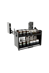 Cestello Estraibile a Doppio Strato in Lega di Alluminio con Funzione Sollevamento e Abbassamento per Ripiani Sopraelevati di Armadi, Portapiatti - Product Image 6