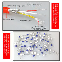 Capteur de température à résistance en platine PT100 en acier inoxydable avec tube à diamètre variable et pointe.