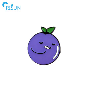 Pin de broche de esmalte de arándano bonito de fruta personalizada, Pin de culo de súper arándano degradado personalizado, Pin de solapa de esmalte duro suave - Product Image 6