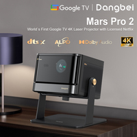 Vidéoprojecteur LED 4K DLP Dangbei Mars Pro 2 avec Google TV, mise au point automatique, 2+32G, HDR, 3D, projecteur de cinéma maison portable