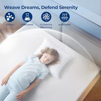 Protège-matelas OEKO imperméable et rafraîchissant en bambou 3D Air Smooth, respirant et silencieux