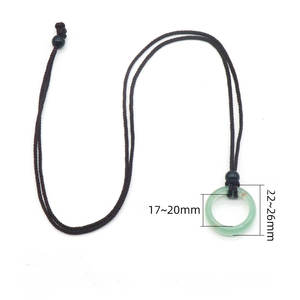 प्राकृतिक रत्न एगेट रीकी रिंग नेकलेस सहायक जोड़ी उपहार के लिए क्रिस्टल गोल रिंग पेलेंट हार - Product Image 3