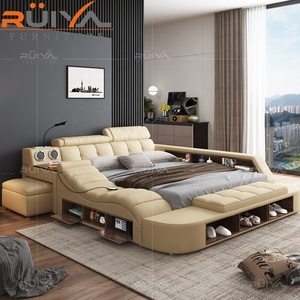 <span class=keywords><strong>Lit</strong></span> Double De Haute Qualité Pour Chambre Parentale, Design Moderne, <span class=keywords><strong>Lit</strong></span> Intelligent Avec Fonction Massage, <span class=keywords><strong>Lit</strong></span> King Size Moelleux Et Luxueux En Bois - Product Image 6