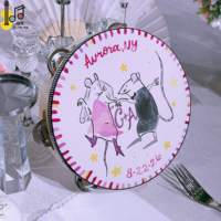 Tambourine Personalized Wedding 8 Inch Musical Instrument Noise Maker Hand Shaker Playing Tambourine Drum for Adults Dance Party