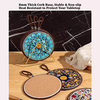 Sous-plat en céramique résistant à la chaleur, style bohème, pour casseroles, assiettes, bols et tasses, pour la maison, les restaurants, les hôtels et les cafés