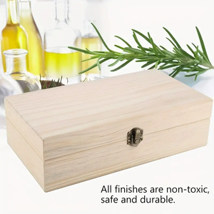 Organizador <span class=keywords><strong>de</strong></span> madera <span class=keywords><strong>de</strong></span> gran capacidad para 25 aceites esenciales, perfecto para aromaterapia y <span class=keywords><strong>remedios</strong></span> naturales, <span class=keywords><strong>caja</strong></span> <span class=keywords><strong>de</strong></span> almacenamiento <span class=keywords><strong>de</strong></span> madera sin terminar - Product Image 2