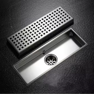 Hình chữ nhật lưới loạt thép không gỉ gạch chèn tuyến tính phòng tắm thoát nước sàn - Product Image 3